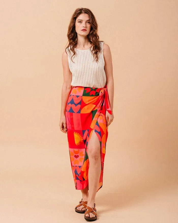 Grace and Mila Midi Skirts SKIRT ROUGE MORISSETTE 8211 Shop