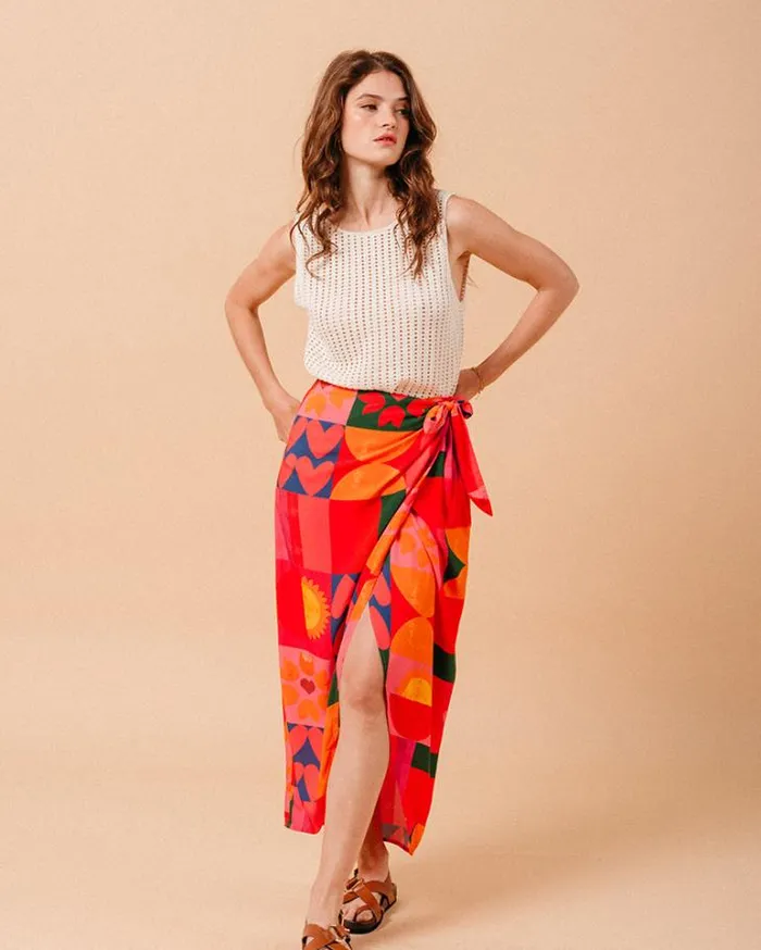 Grace and Mila Midi Skirts SKIRT ROUGE MORISSETTE 8211 Shop