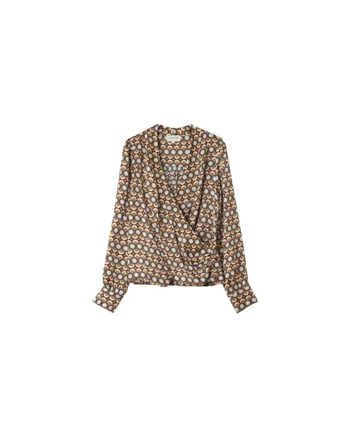 Grace and Mila Patterned Blouses SHIRT CAMEL NOBLE 8211 Shop