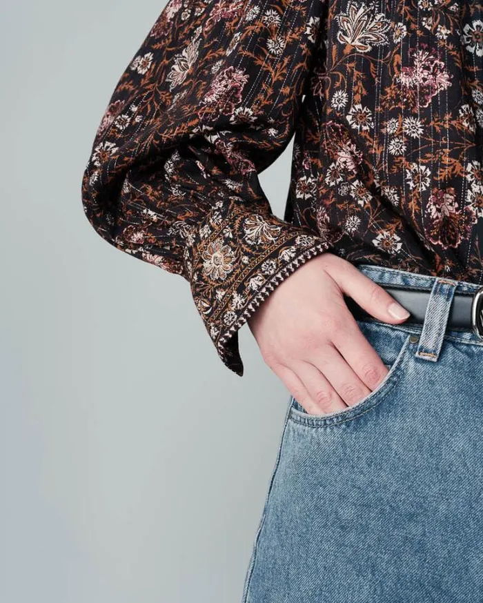 Grace and Mila Patterned Blouses SHIRT NOIR NUNCAS 8211 Shop