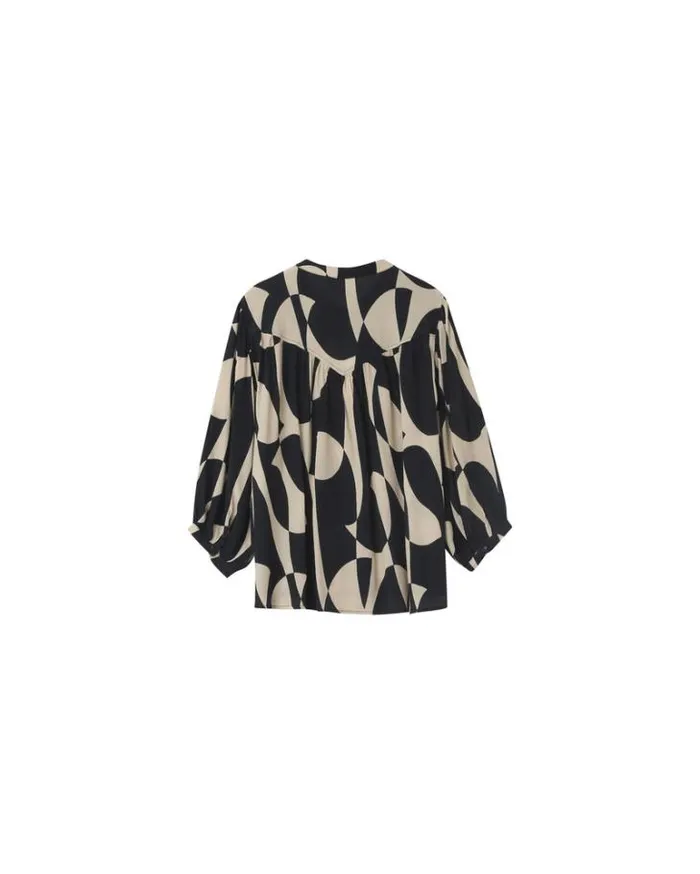 Grace and Mila Patterned Blouses SHIRT NOIR NYMPHEA 8211 Shop