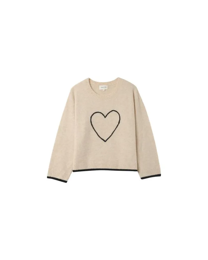 Grace and Mila Patterned Sweaters SWEATER BEIGE NAMASTE 8211 Shop