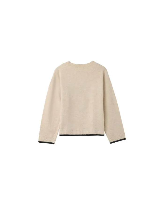 Grace and Mila Patterned Sweaters SWEATER BEIGE NAMASTE 8211 Shop