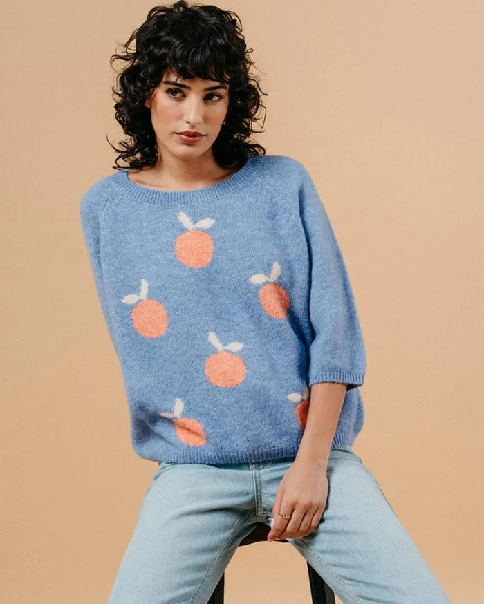 Grace and Mila Patterned Sweaters SWEATER BLEU MACY 8211 Shop
