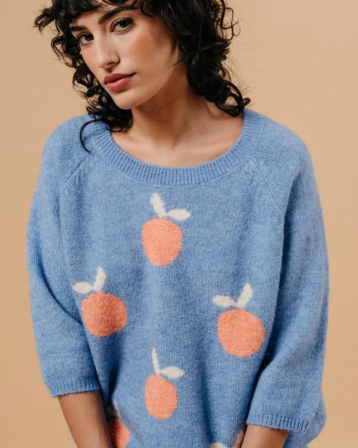 Grace and Mila Patterned Sweaters SWEATER BLEU MACY 8211 Shop
