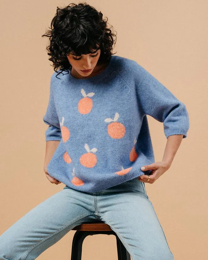 Grace and Mila Patterned Sweaters SWEATER BLEU MACY 8211 Shop