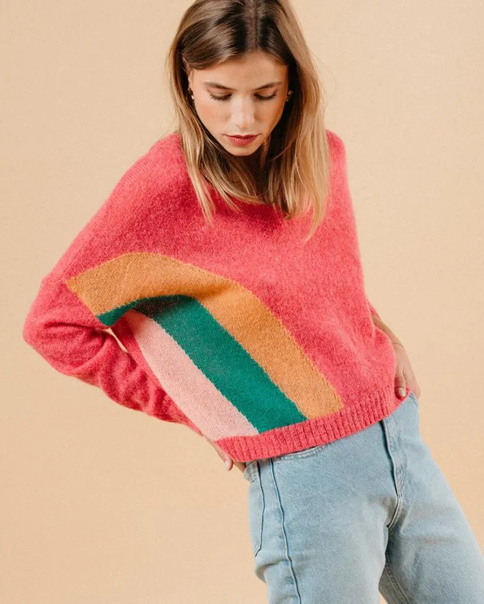 Grace and Mila Patterned Sweaters SWEATER PIVOINE MAGALIE 8211 Shop