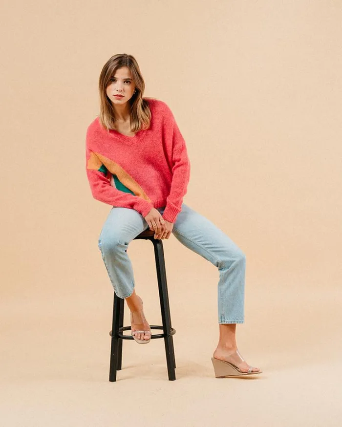 Grace and Mila Patterned Sweaters SWEATER PIVOINE MAGALIE 8211 Shop