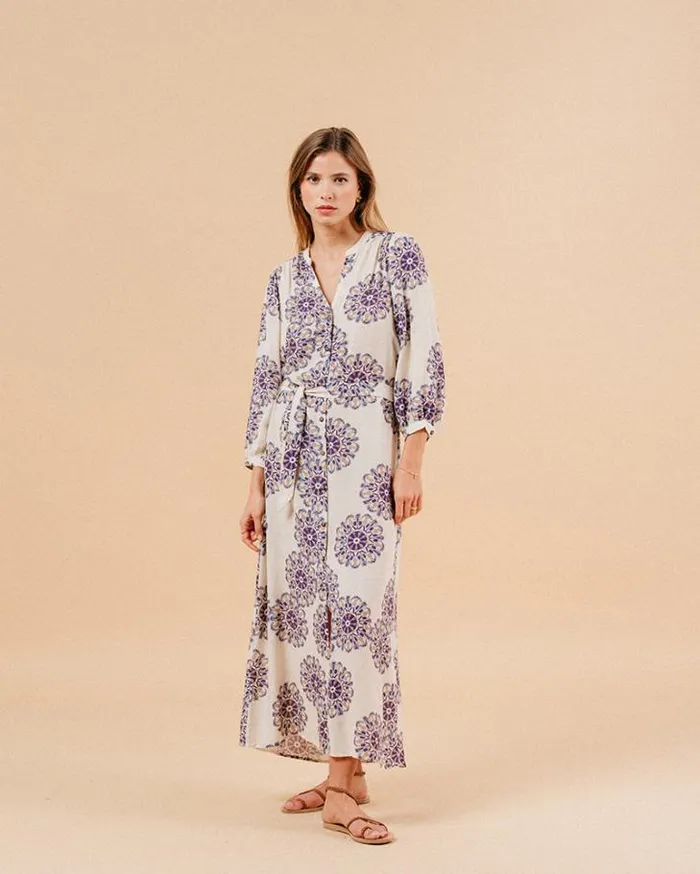 Grace and Mila Printed Dresses DRESS BEIGE MANILLE 8211 Shop