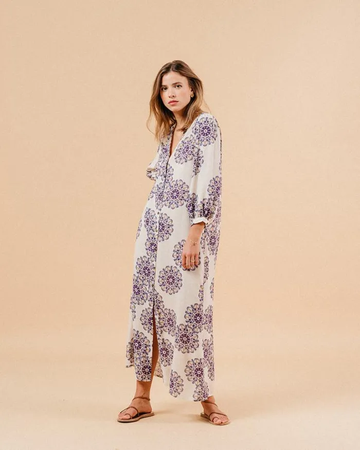 Grace and Mila Printed Dresses DRESS BEIGE MANILLE 8211 Shop