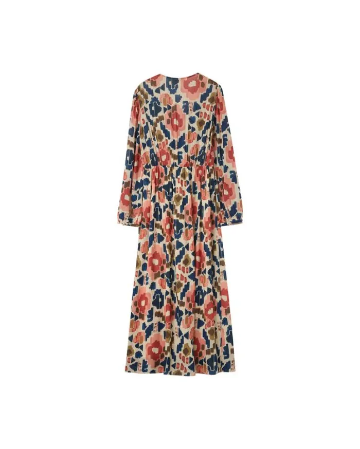 Grace and Mila Printed Dresses DRESS BEIGE NOUR 8211 Shop