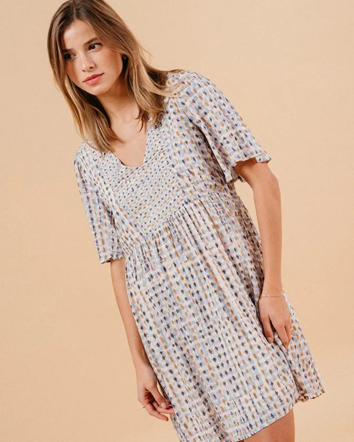Grace and Mila Printed Dresses DRESS BLEU MARSALA 8211 Shop