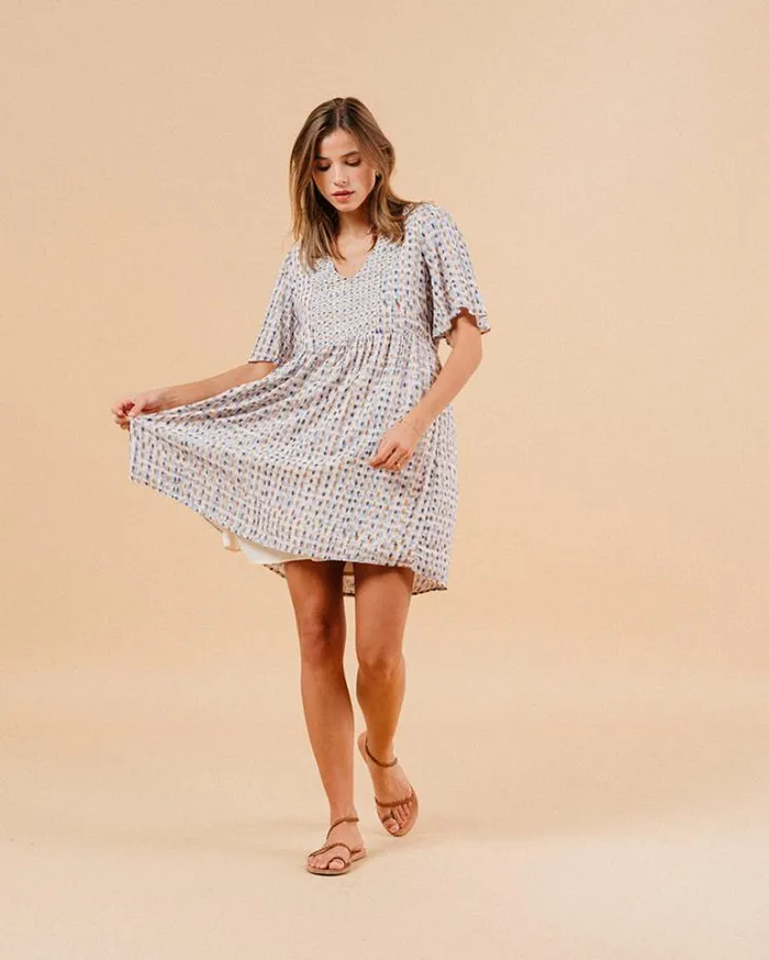 Grace and Mila Printed Dresses DRESS BLEU MARSALA 8211 Shop