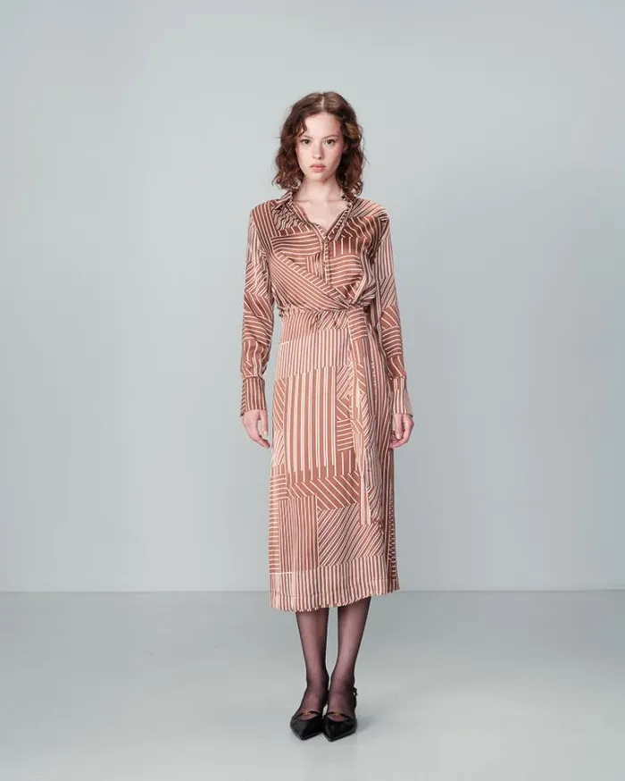 Grace and Mila Printed Dresses DRESS CHOCOLAT NICE 8211 Shop