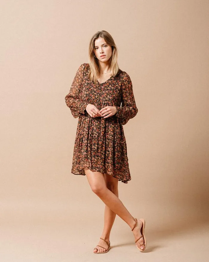 Grace and Mila Printed Dresses DRESS NOIR MARLISE 8211 Shop