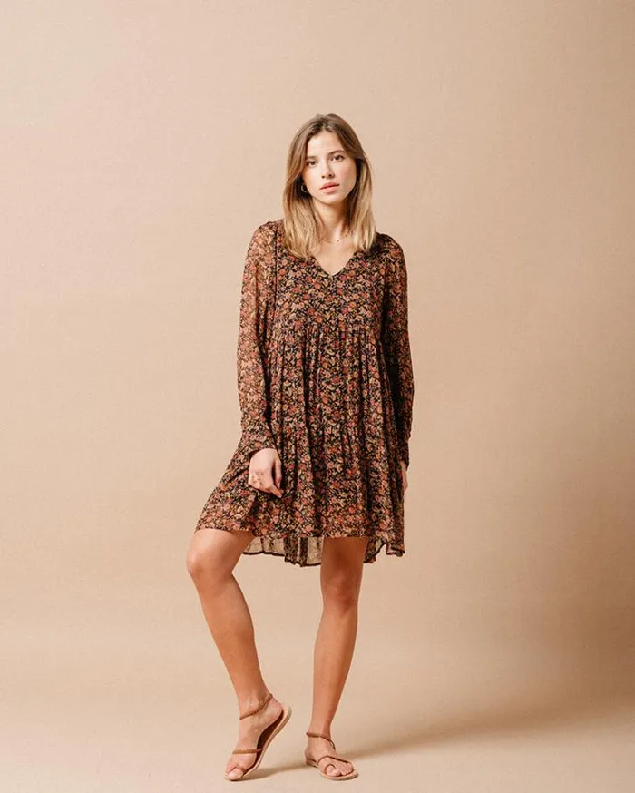 Grace and Mila Printed Dresses DRESS NOIR MARLISE 8211 Shop