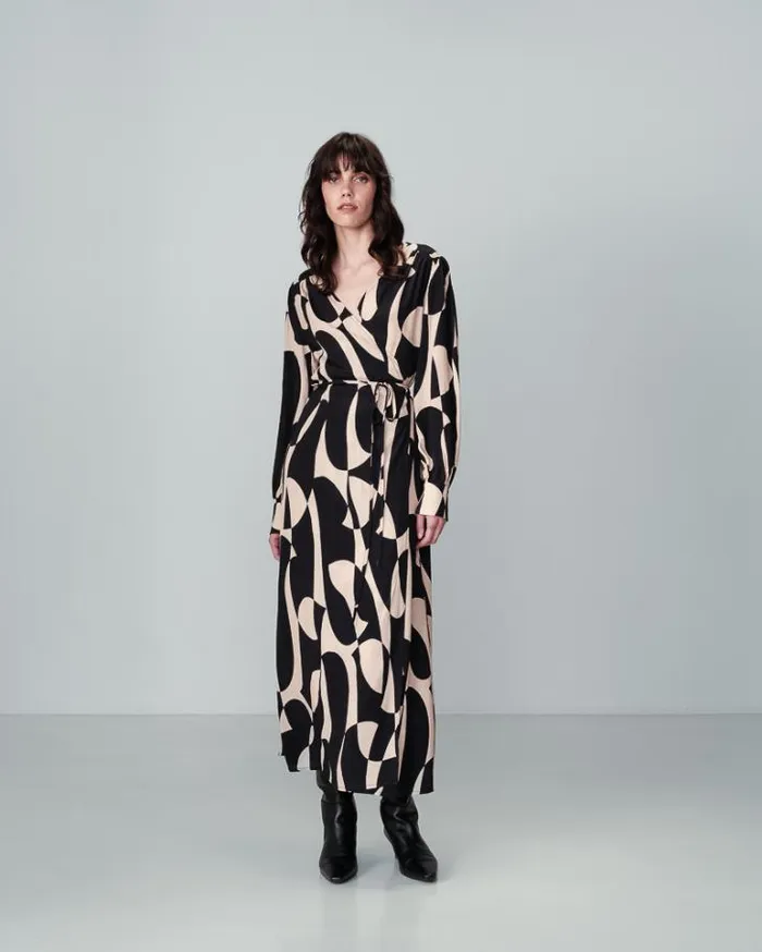 Grace and Mila Printed Dresses DRESS NOIR NEMOURS 8211 Shop