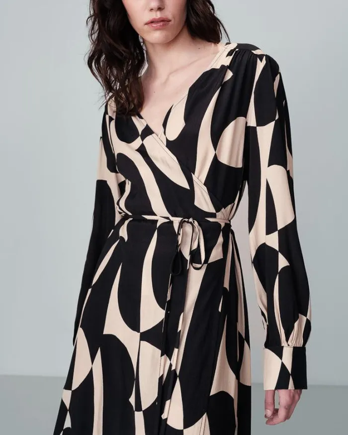 Grace and Mila Printed Dresses DRESS NOIR NEMOURS 8211 Shop