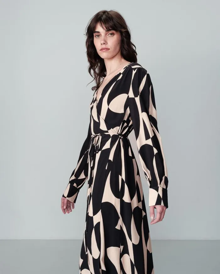 Grace and Mila Printed Dresses DRESS NOIR NEMOURS 8211 Shop