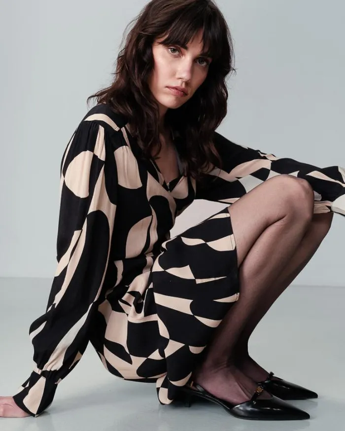 Grace and Mila Printed Dresses DRESS NOIR NEMOURS 8211 Shop