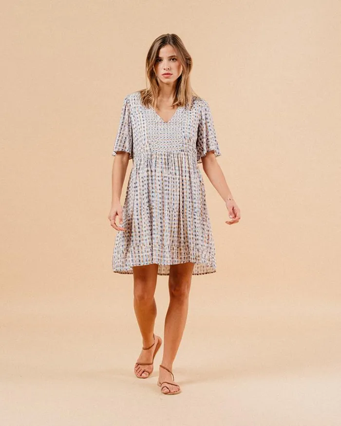 Grace and Mila Printed Dresses DRESS OCRE MARSALA 8211 Shop