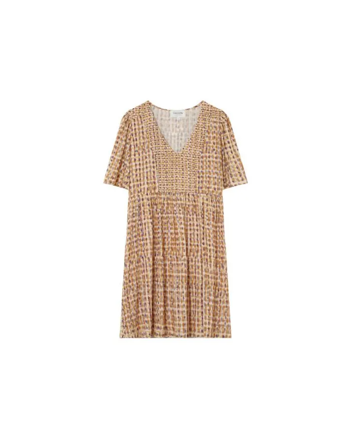 Grace and Mila Printed Dresses DRESS OCRE MARSALA 8211 Shop