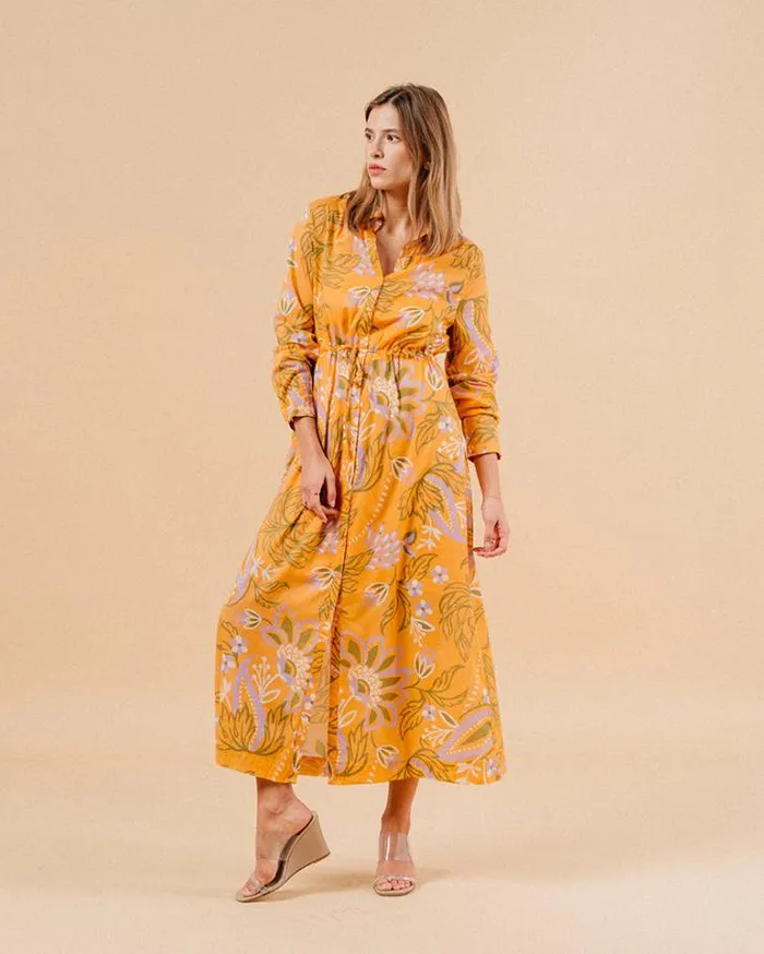 Grace and Mila Printed Dresses DRESS ORANGE MARIANA 8211 Shop