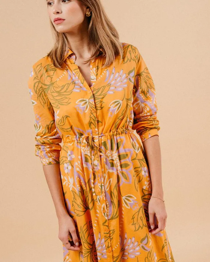 Grace and Mila Printed Dresses DRESS ORANGE MARIANA 8211 Shop