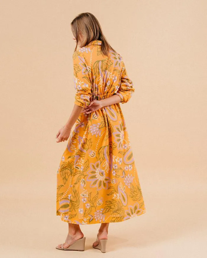Grace and Mila Printed Dresses DRESS ORANGE MARIANA 8211 Shop
