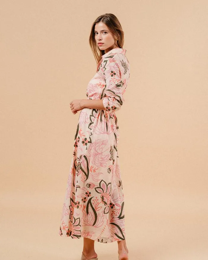 Grace and Mila Printed Dresses DRESS ORANGE MARIANA 8211 Shop