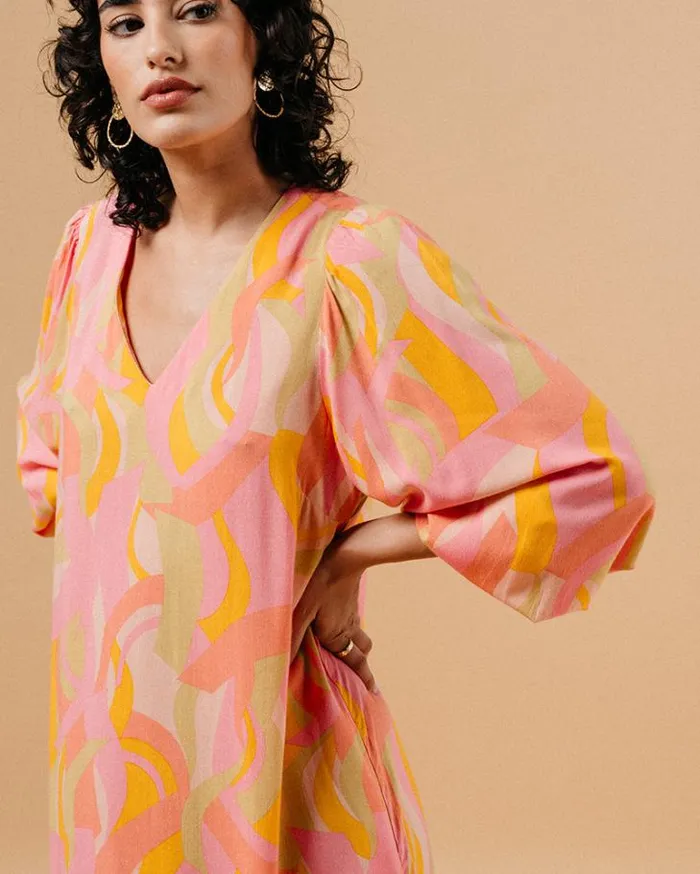 Grace and Mila Printed Dresses DRESS ROSE MANOLA 8211 Shop