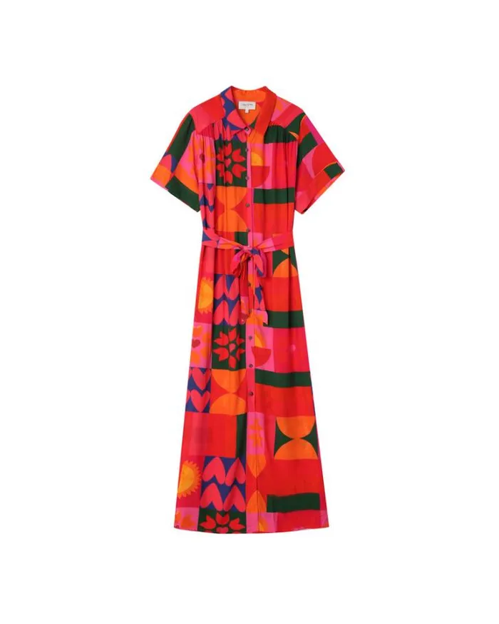 Grace and Mila Printed Dresses DRESS ROUGE MIEL 8211 Shop