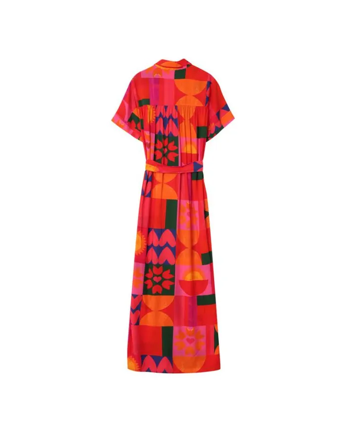 Grace and Mila Printed Dresses DRESS ROUGE MIEL 8211 Shop