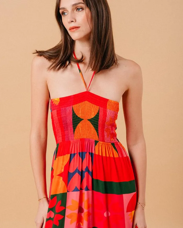 Grace and Mila Printed Dresses DRESS ROUGE MYRTE 8211 Shop