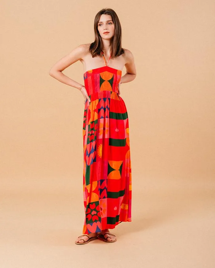 Grace and Mila Printed Dresses DRESS ROUGE MYRTE 8211 Shop