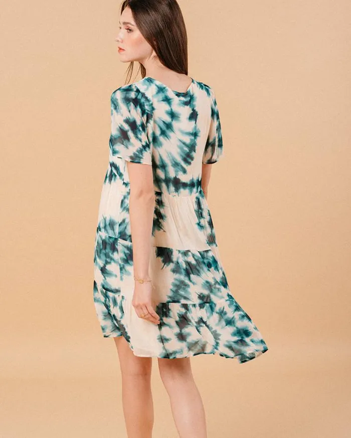Grace and Mila Printed Dresses DRESS VERT MONA 8211 Shop