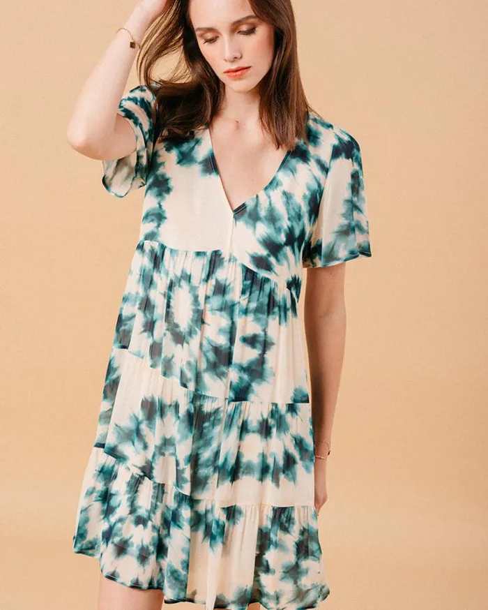 Grace and Mila Printed Dresses DRESS VERT MONA 8211 Shop