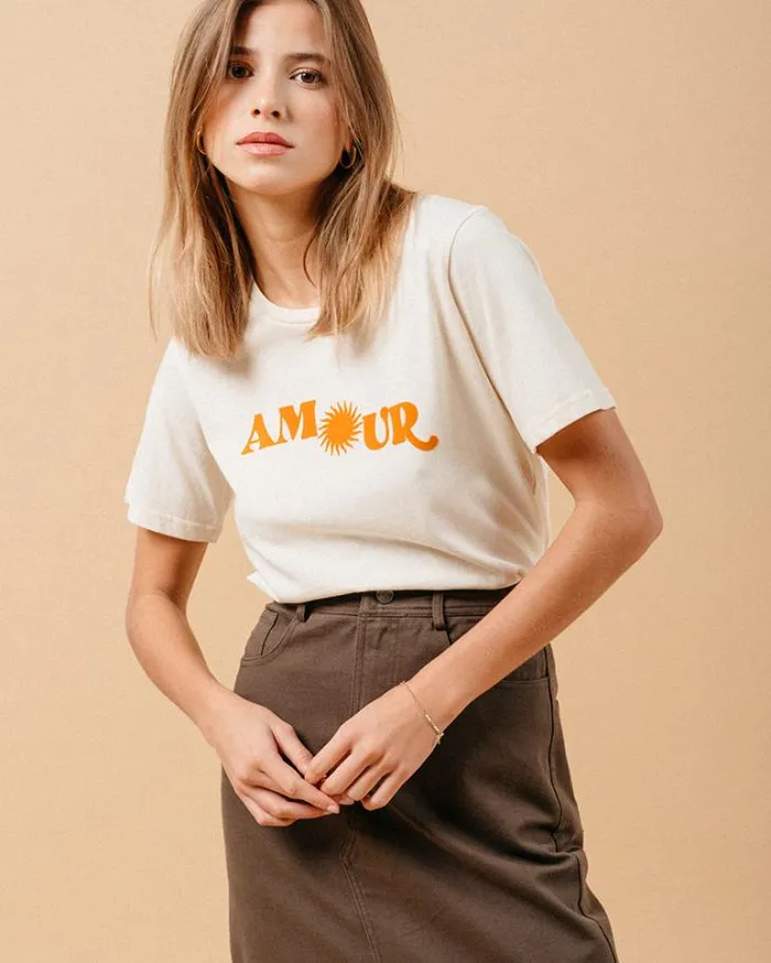 Grace and Mila Printed Tshirts TSHIRT BEIGE MARISOL 8211 Shop