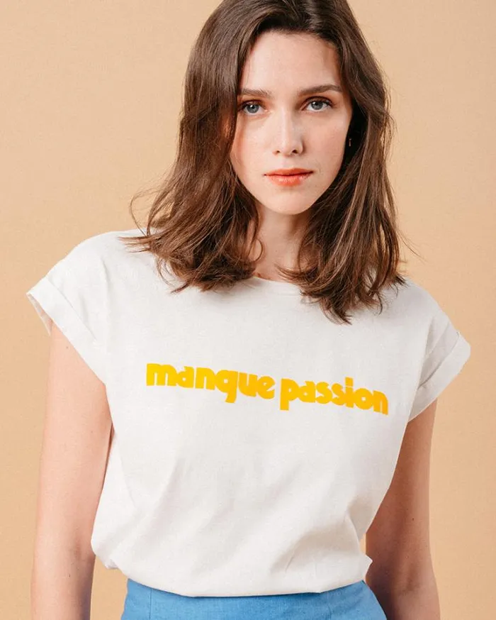 Grace and Mila Printed Tshirts TSHIRT JAUNE MURE 8211 Shop