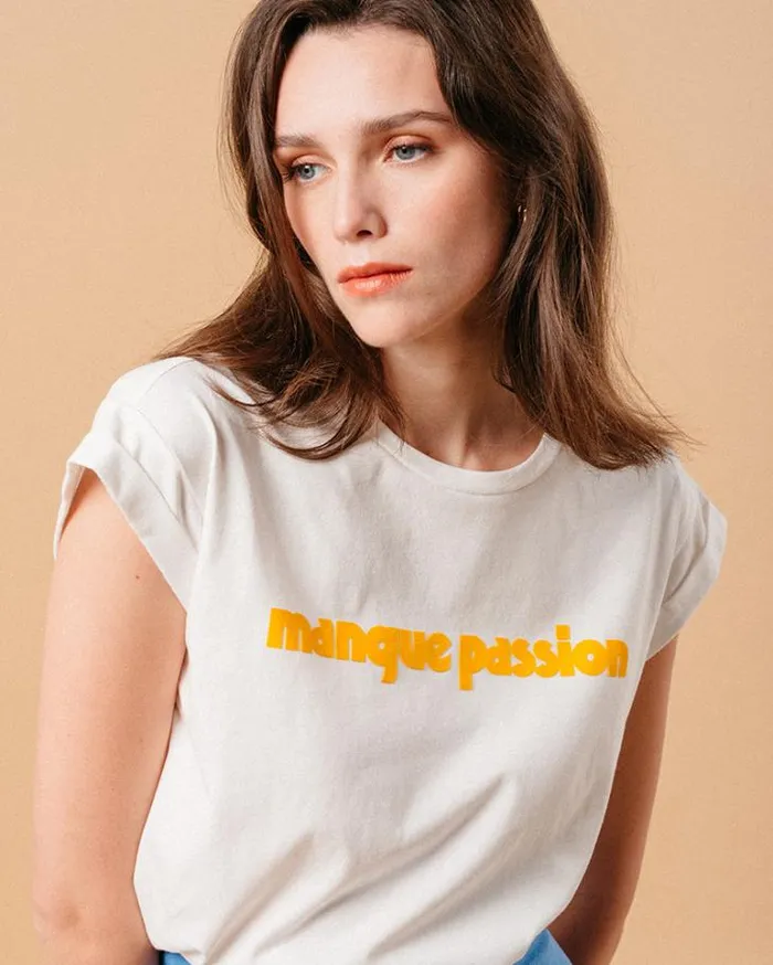Grace and Mila Printed Tshirts TSHIRT JAUNE MURE 8211 Shop