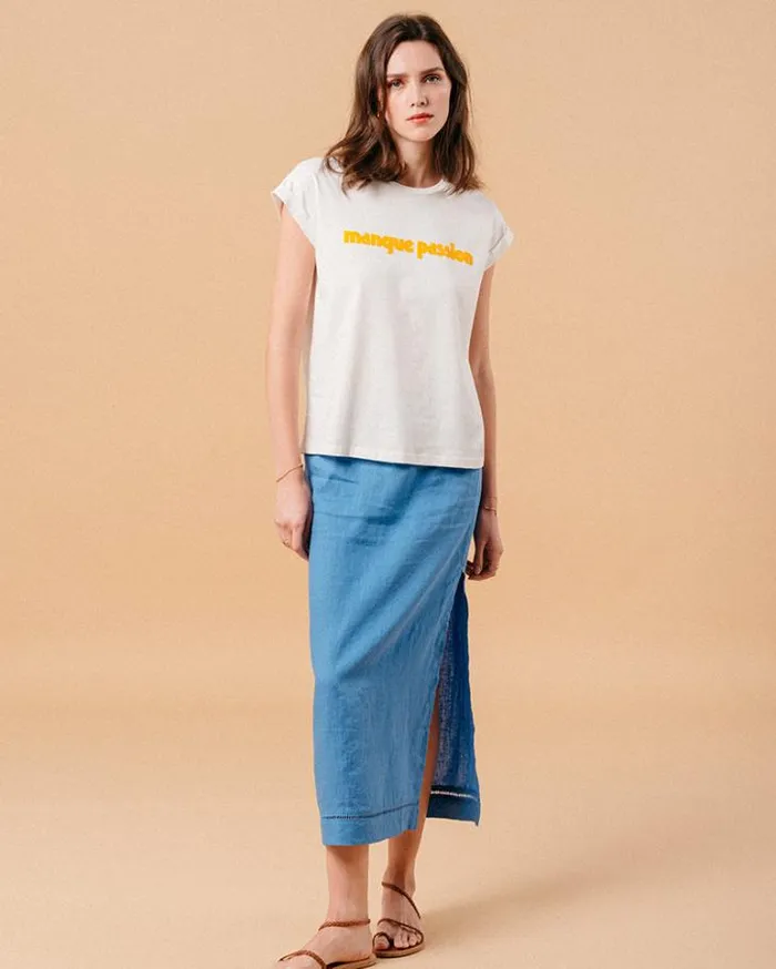Grace and Mila Printed Tshirts TSHIRT JAUNE MURE 8211 Shop