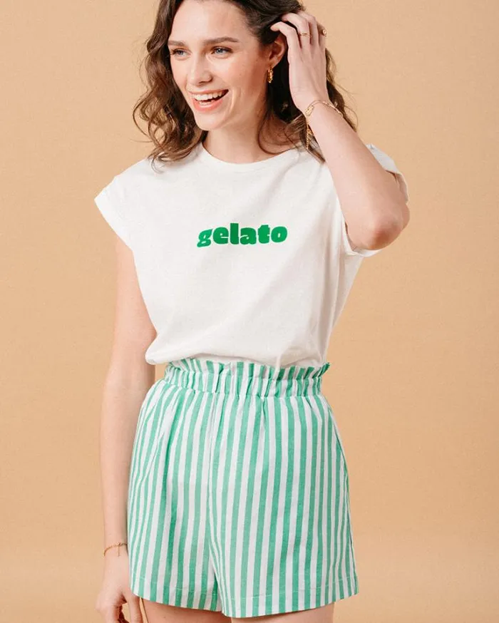 Grace and Mila Printed Tshirts TSHIRT VERT MURE 8211 Shop