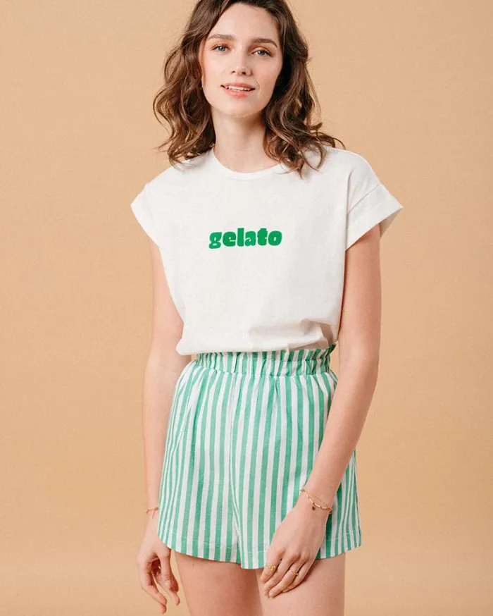 Grace and Mila Printed Tshirts TSHIRT VERT MURE 8211 Shop
