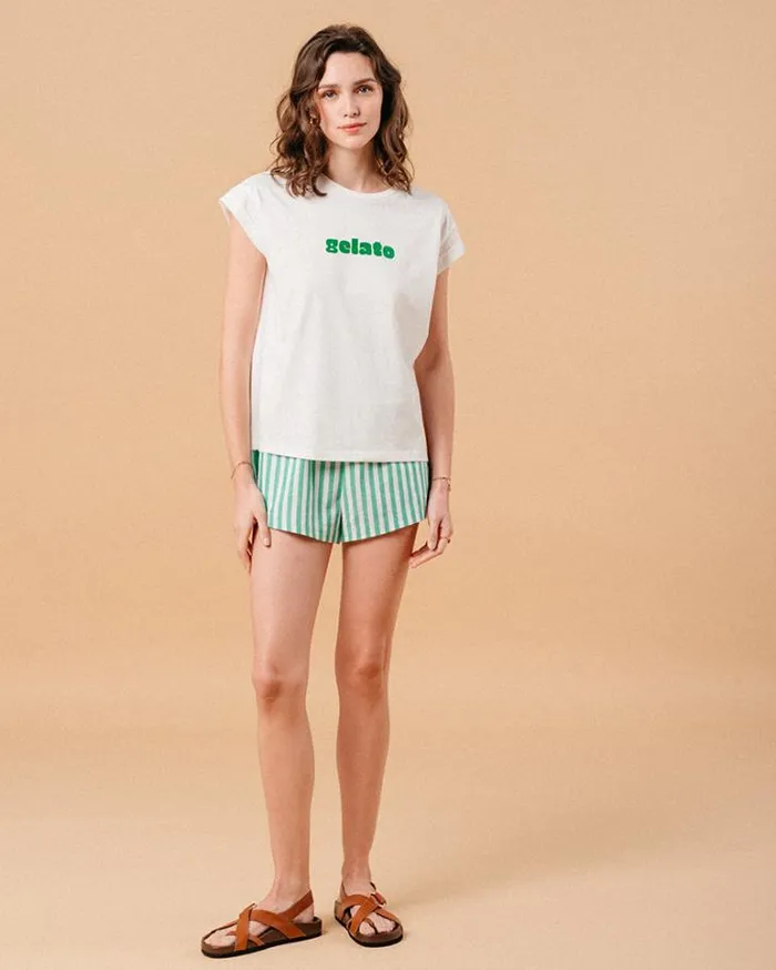 Grace and Mila Printed Tshirts TSHIRT VERT MURE 8211 Shop