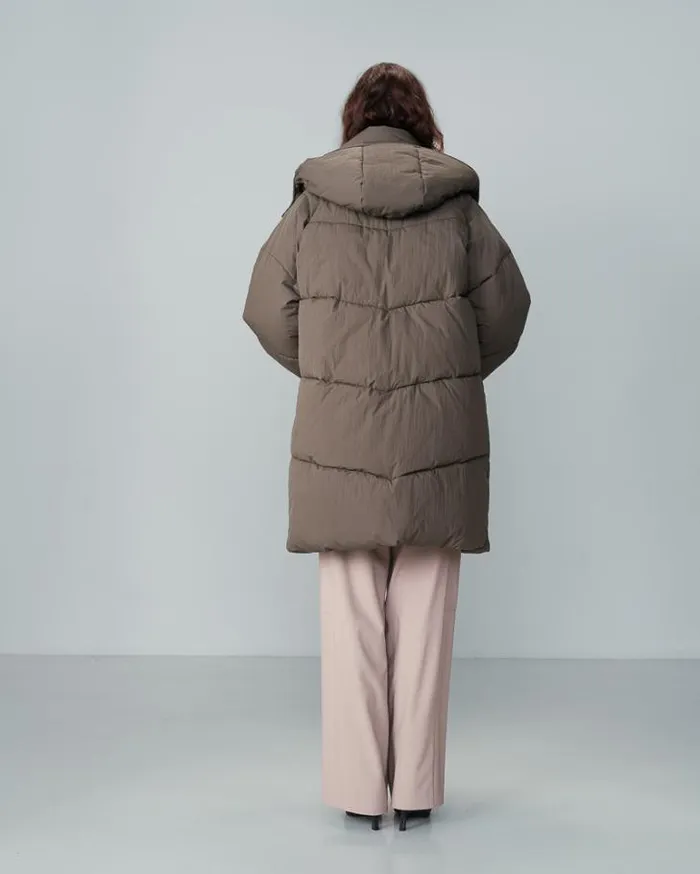 Grace and Mila Puffer Jackets PUFFER JACKET KAKI NORTH 8211 Shop