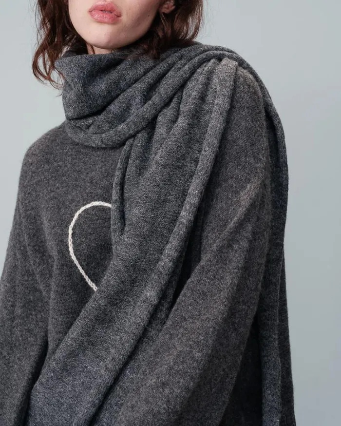 Grace and Mila Scarves SCARF ANTHRACITE NAOMIE 8211 Shop
