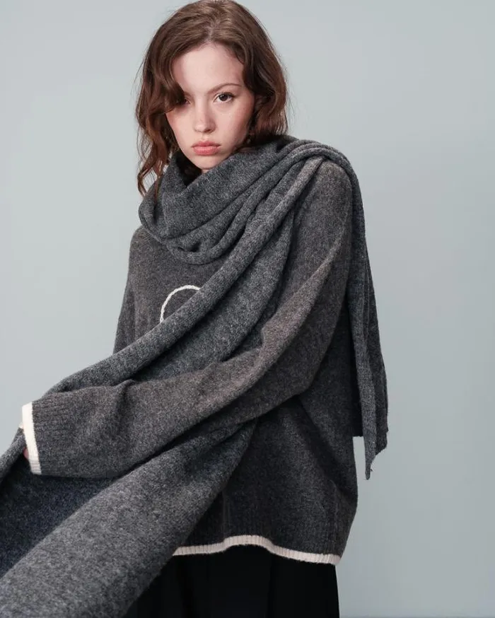 Grace and Mila Scarves SCARF ANTHRACITE NAOMIE 8211 Shop