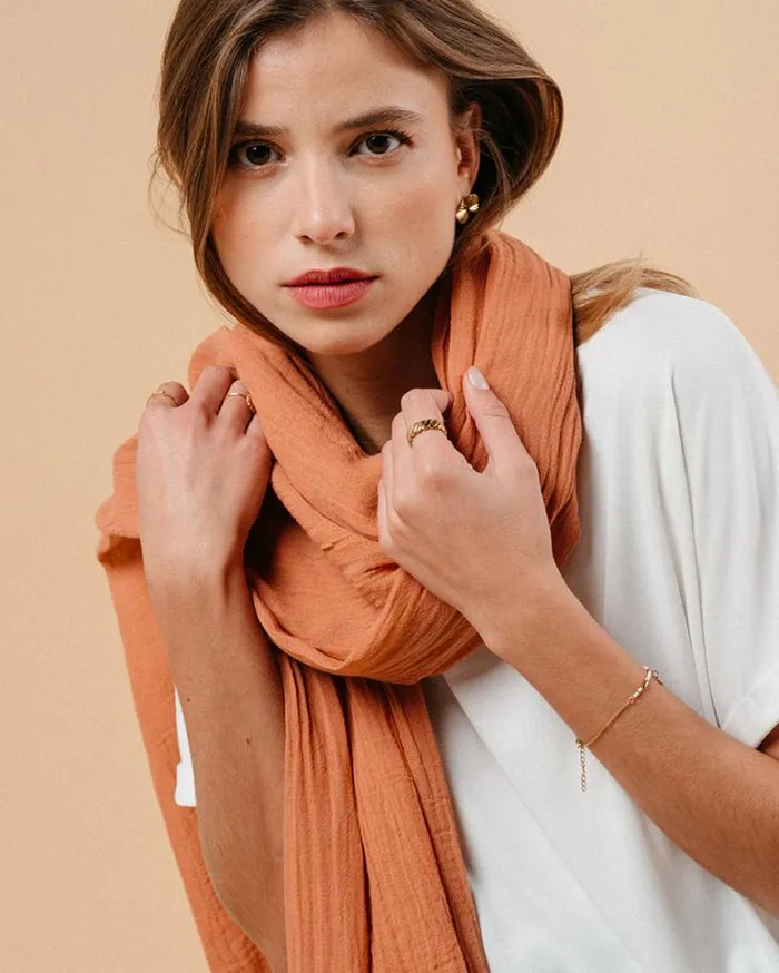 Grace and Mila Scarves SCARF BRIQUE MANET 8211 Shop