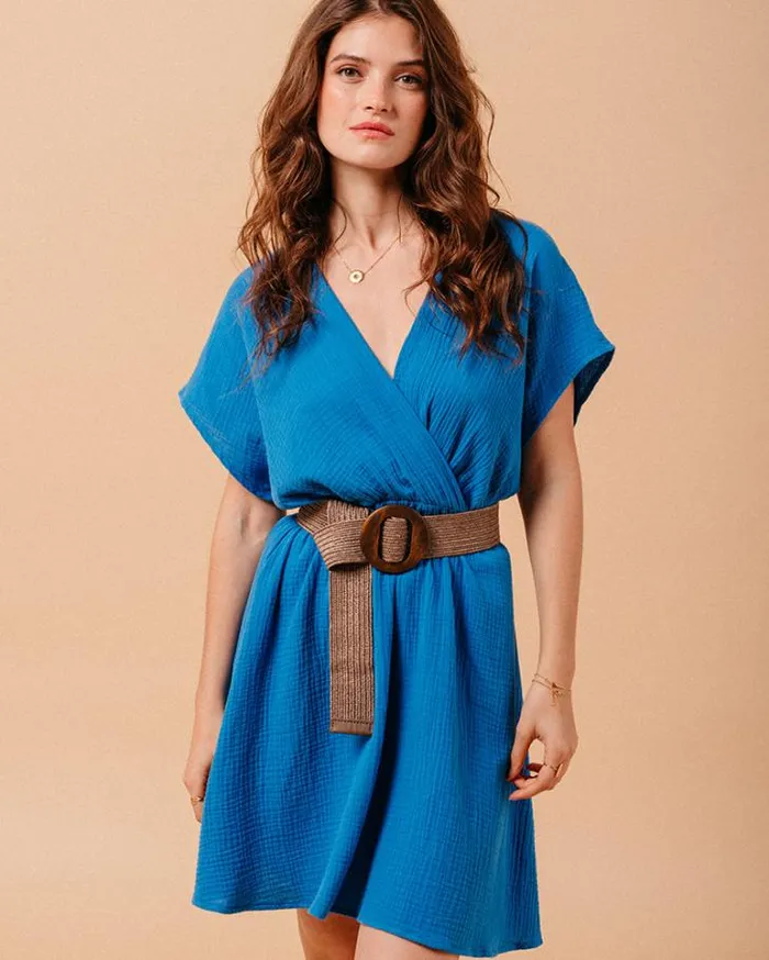 Grace and Mila Short Dresses DRESS BLEU MYRTILLE 8211 Shop