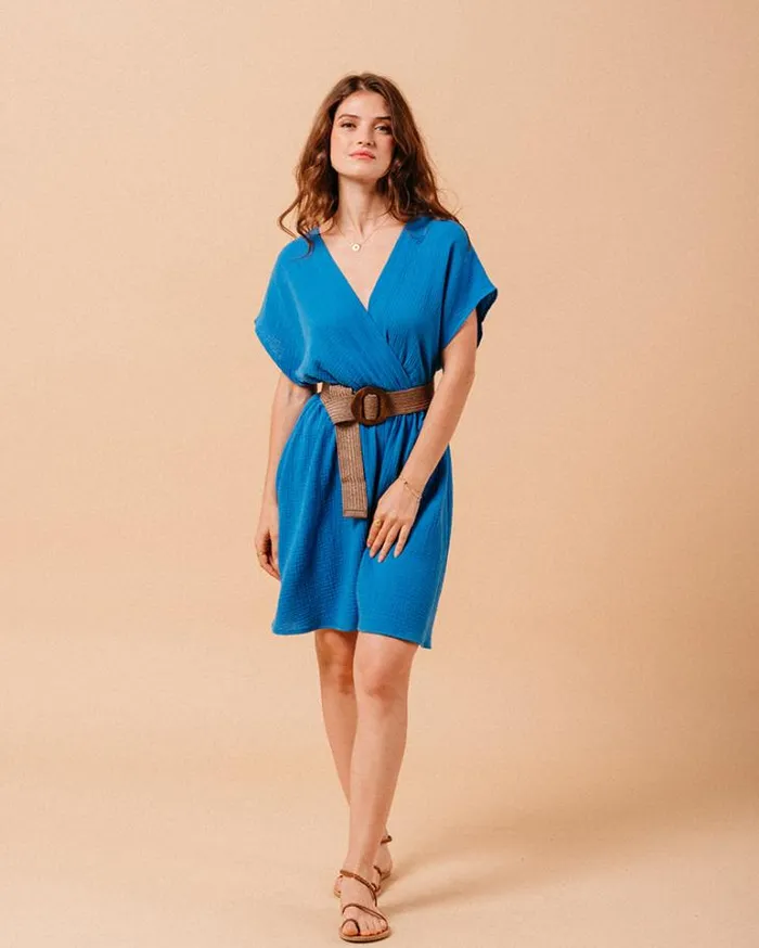 Grace and Mila Short Dresses DRESS BLEU MYRTILLE 8211 Shop